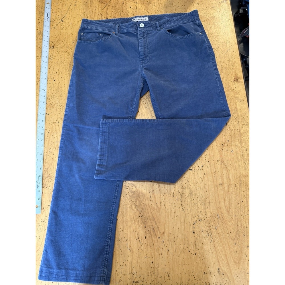 Travis‎ Mathew 38x28 Blue Corduroy Straight Leg Cords Pants Golf Stretch